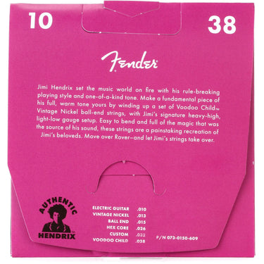 Encordadura Fender Guitarra Electrica Hendrix Voodoo Child 10-38 0730150609